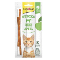 GimCat (ДжимКэт) Superfood Duo-sticks - Дуо-палочки с говядиной и яблоками для котов (3 шт./уп.) в E-ZOO