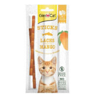 GimCat (ДжимКэт) Superfood Duo-sticks - Дуо-палочки с лососем и манго для котов (3 шт./уп.) в E-ZOO