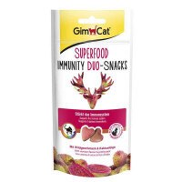 GimСat (ДжимКэт) SUPERFOOD Immunity Duo-snakcs - Лакомство для котов с дичью и опунцией для поддержания иммунитета (40 г) в E-ZOO