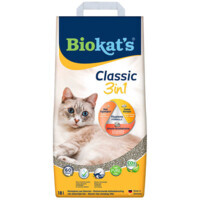 BIOKAT'S (Биокетс) CLASSIC 3in1 - Наполнитель комкующийся для кошачьего туалета с гранулами трех размеров, антибактериальный (10 л) в E-ZOO