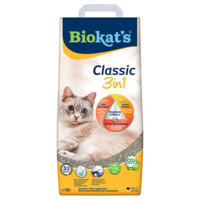 BIOKAT'S (Биокетс) CLASSIC 3in1 - Наполнитель комкующийся для кошачьего туалета с гранулами трех размеров, антибактериальный (10 л) в E-ZOO