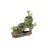 Trixie (Трикси) Утёс с растениями для декора аквариума (19х9,5х14см)