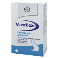 Veraflox (Верафлокс) by Bayer - Суспензия для лечения инфекционных заболеваний у котов (15 мл)
