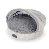 HARLEY & CHO (Харли энд Чо) Cover Лежак с капюшоном рогожка + мех для собак и котов (Ø 85 см)