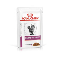 Royal Canin (Роял Канин) Renal with Beef Feline - Консервированный корм с говядиной для кошек при почечной недостаточности (кусочки в подливе) (85 г)