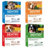 Sentry (Сентри) Flea & Tick Squeeze-On for Dogs - Противопаразитарные капли Сентри от блох, клещей и комаров для собак, 1 пипетка (7-15 кг)