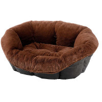 FERPLAST (Ферпласт) Sofa - Лежак пластиковий в хутряному чохлі для котів і собак маленьких порід (52x39x21 см) в E-ZOO
