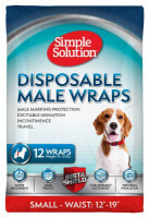 Simple Solution (Симпл Солюшн) Disposable Male Wraps - Вологопоглинаючі гігієнічні одноразові пояси для псів (M) в E-ZOO