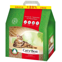 Cat's Best (Кэтс Бест) Original - Древесный хлопьевидный комкующийся наполнитель для кошачьего туалета (10 л/4,3 кг +20%) в E-ZOO