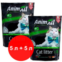 AnimAll (ЕнімАлл) Cat litter Green hill - Наповнювач силікагелевий Зелений пагорб для котячого туалету (5 л+5 л)