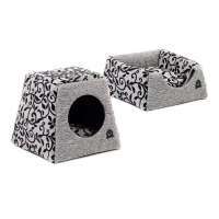 Pet Fashion (Пэт Фешн) Лежак-трансформер Оскар 2 в 1 из мебельной ткани для котов и собак небольших пород (36х36х24 см) в E-ZOO