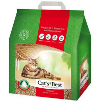 Cat's Best (Кэтс Бест) Original - Древесный хлопьевидный комкующийся наполнитель для кошачьего туалета (10 л/4,3 кг)