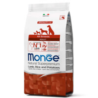 Monge (Монж) Natural Superpremium All Breeds Adult Hypoallergenic - Сухой корм с ягненком, рисом и картофелем для взрослых собак-аллергиков всех пород (15 кг) в E-ZOO