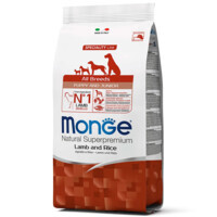 Monge (Монж) Natural Superpremium All Breeds Puppy & Junior - Сухой корм с ягненком для щенков различных пород (15 кг) в E-ZOO