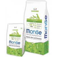 Monge (Монж) Natural Superpremium All Breeds Adult Rabbit, Rice & Potatoes - Сухой корм для взрослых собак всех пород с кроликом и рисом (2,5 кг)
