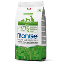 Monge (Монж) Natural Superpremium All Breeds Adult Rabbit, Rice & Potatoes - Сухий корм для дорослих собак всіх порід з кроликом і рисом (2,5 кг) в E-ZOO