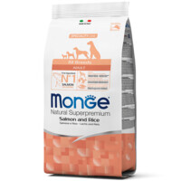 Monge (Монж) Natural Superpremium All Breeds Adult - Сухой корм с лососем и рисом для взрослых собак всех пород (2,5 кг) в E-ZOO