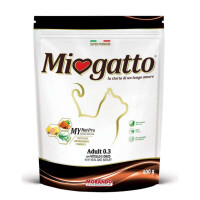 Miogatto (Міогатто) Adult 0.3 Veal - Сухий корм з телятиною і ячменем для дорослих котів (400 г) в E-ZOO