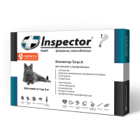 Inspector (Инспектор) Total К - Противопаразитарные капли на холку для кошек от блох, клещей и гельминтов (1 пипетка) (8-15 кг)