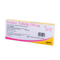 Zoetis (Зоэтис) Synulox - Препарат Синулокс в таблетках для лечения бактериальных инфекций широкого спектра действия (250 мг / 10 табл.)