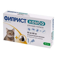 Фіприст Комбо® Протипаразитарні краплі на холку для кішок і тхорів від бліх і кліщів, монопіпетка (0,5 мл (1 шт.)) в E-ZOO