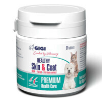 Gigi (Гиги) Healthy Skin & Coat - Витаминно-минеральный комплекс для профилактики хронических дерматитов и улучшения состояния кожи и меха для собак и котов (21 шт./уп.) в E-ZOO
