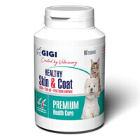 Gigi (Гиги) Healthy Skin & Coat - Витаминно-минеральный комплекс для профилактики хронических дерматитов и улучшения состояния кожи и меха для собак и котов (90 шт./уп.) в E-ZOO