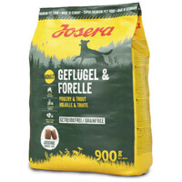 Josera (Йозера) Adult Geflügel & Forelle - Сухий беззерновий корм з птицею і фореллю для дорослих собак (900 г) в E-ZOO