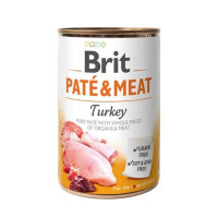 Brit (Брит) PATE & MEAT Turkey - Консервированный корм с индейкой для собак (400 г)
