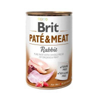 Brit (Брит) PATE & MEAT Rabbit - Консервированный корм с кроликом для собак (400 г)
