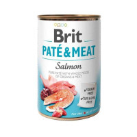 Brit (Брит) PATE & MEAT Salmon - Консервированный корм с лососем для собак (400 г)