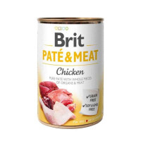 Brit (Брит) PATE & MEAT Chicken - Консервированный корм с курицей для собак (400 г)
