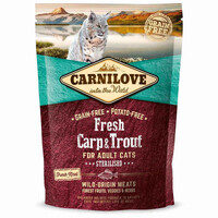 Carnilove (Карнилав) Fresh Carp & Trout for Adult Sterilised Cats - Сухой беззерновой корм с карпом и форелью для стерилизованных котов (6 кг) в E-ZOO