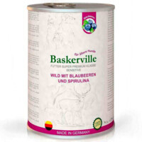 Baskerville (Баскервіль) Sensitive Wild Mit Blaubeeren und Spirulina - Консерви для собак з олениною, чорницею і спіруліною (400 г) в E-ZOO