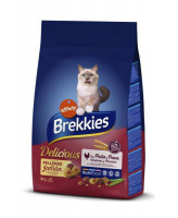 Brekkies (Брекис) Cat Delice Meat - Сухой корм с курицей, перепелкой и ветчиной для котов (3 кг)
