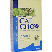 Cat Chow (Кэт Чау) Adult with Tuna & Salmon - Сухой корм с тунцом и лососем для домашних котов (400 г) в E-ZOO