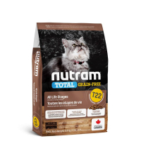Nutram (Нутрам) T22 Total Grain-Free Turkey&Chicken Cat - Сухой корм с курицей и индейкой для кошек и котят (340 г)