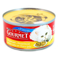 Gourmet (Гурмэ) Red - Консервы с курицей и индейкой кусочками в соусе для кошек (195 г) в E-ZOO