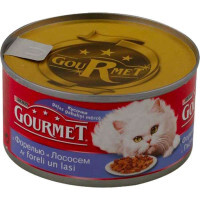 Gourmet (Гурмэ) Red - Консервы с кусочками форели и лосося в соусе для кошек (195 г) в E-ZOO