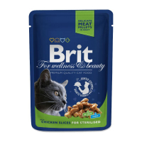 Brit Premium (Брит Премиум) Cat Pouches Chicken Slices for Sterilised - Пауч с курицей для стерилизованных котов (100 г)