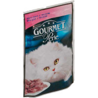 Gourmet (Гурмэ) Perle - Пауч с мини-кусочками филе лосося в желе для кошек (85 г) в E-ZOO