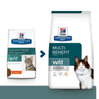 Hill's (Хіллс) Prescription Diet w/d Multi-Benefit (Digestive/Weight Management) - Корм-дієта з куркою для котів з проблемами травлення та надмірною вагою (1,5 кг) в E-ZOO