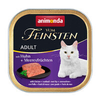 Animonda (Анімонда) Vom Feinsten Adult - Консервований корм у вигляді паштету з куркою і морепродуктами для дорослих котів (100 г) в E-ZOO