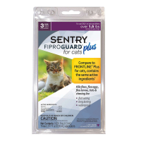Sentry (Сентри) FiproGuard Plus - Противопаразитарные капли Фипрогард Плюс от блох и клещей для котов и котят, 1 пипетка (1 пипетка)