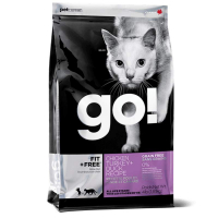 GO! (Гоу!) FIT + FREE - Беззерновой корм для котят и кошек - 4 вида мяса: курица, индейка, утка и лосось (7,26 кг)