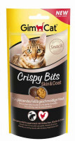 GimСat (ДжимКэт) Crispy Bits Skin&Coat - Лакомство с курицей для котов, здоровье кожи и шерсти у котов (40 г) в E-ZOO