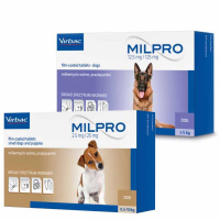 Virbac (Вирбак) Milpro - Таблетки Мильпро - противопаразитарный препарат для собак и щенков, эффективный антигельминтик (4 шт./уп. (вес 0,5-5 кг))