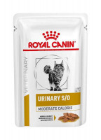 Royal Canin (Роял Канин) Urinary S/O Moderate calorie - Консервированный корм для стерилизованных котов при заболеваниях нижних мочевыводящих путей (кусочки в соусе) (85 г)