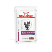 Royal Canin (Роял Канин) Renal with Chicken Feline - Консервированный корм с курицей для кошек при почечной недостаточности (кусочки в подливе) (85 г)