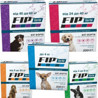 Zoovet (Зоовет) Fip Forte - Капли от блох и клещей для собак различных пород (менее 4 кг)